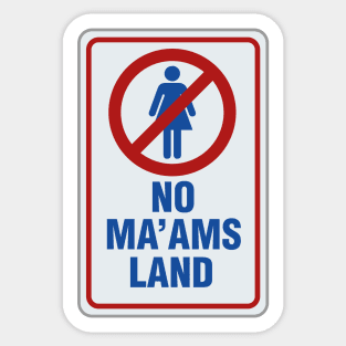 No Ma'am's Land Sticker